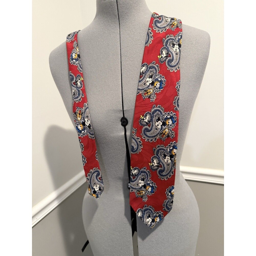 Walt Disney Balancine Mickey & Friends Paisley Necktie Nostalgic Art Made In USA